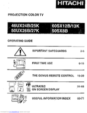 Hitachi 60SX13K Operating Manual