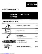 Hitachi 36UX58B Operating Manual