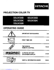 Hitachi 60UX58B Operating Manual
