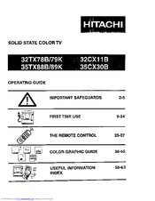 Hitachi 35TX89K Operating Manual
