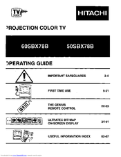 Hitachi 60SBX78B Operating Manual