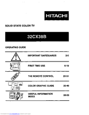 Hitachi 32CX38B Operating Manual