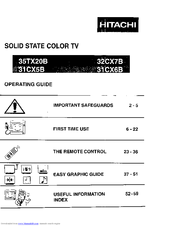 Hitachi 31CX5B Operating Manual