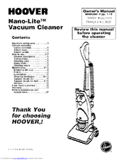 Hoover Nano-Lite U2440-900 Owner's Manual