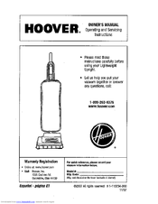 Hoover U4730 Owner's Manual