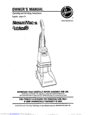 Hoover SteamVac SpinScrub FH50046 Owner's Manual