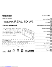FujiFilm FinePix REAL 3D W3 Owner's Manual