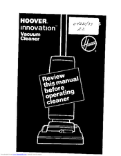 Hoover innovation U4233 Owner's Manual