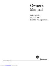 Ge Monogram Refrigerator Owner's Manual