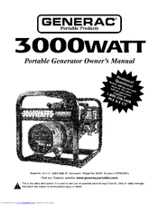 Generac Portable Products 1311-0 Owner's Manual
