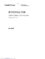 GOLDSTAR MV-1555ST Owner's Manual & Cooking Manual