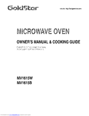 GOLDSTAR MV1615B Owner's Manual & Cooking Manual