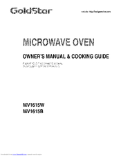 GOLDSTAR MV1615W Owner's Manual & Cooking Manual