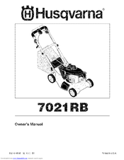 Husqvarna 7021RB Owner's Manual