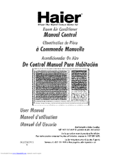 HAIER HWS10XC1 User Manual
