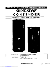 Heat Transfer SUPERStor SSC-119 Operating Operating, Installation And Service Manual