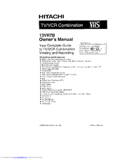 HITACHI 13VR7B Owner's Manual