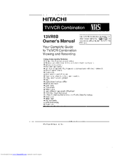 HITACHI 13VR8B Owner's Manual