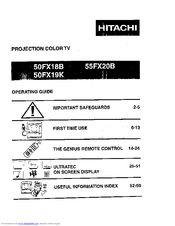 HITACHI 50FX18B Operating Manual