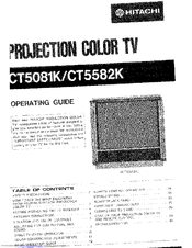 Hitachi CT5582K Operating Manual