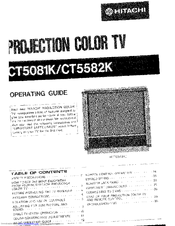 HITACHI CT5081K Operating Manual