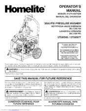 HOMELITE UT80546 Operator's Manual
