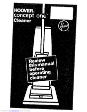 HOOVER Concept One U4219 Manual