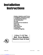 ICP APFM36K000A Installation Instructions Manual