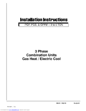 Icp GPFM Series Installation Instructions Manual