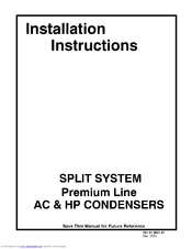 ICP HHP242AKA1 Installation Instructions Manual