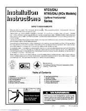 ICP NTC5/GNJ Series Installation Instructions Manual