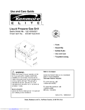 Kenmore ELITE 122.16654900 Use and care guide Use And Care Manual