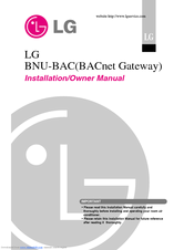 LG BNU-BAC Owner's Manual
