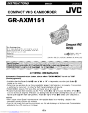 JVC GR-AXM151 Instructions Manual