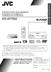 JVC EXAD KD-AV7000 Instructions Manual