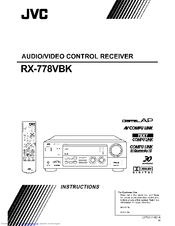 JVC RX-778VBK - Audio/Video Receiver Instructions Manual