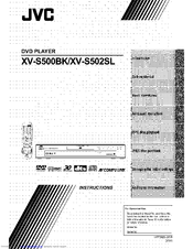 JVC XV-S5OOBK Instructions Manual