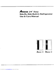 AMANA SZD20MPE Use & Care Manual