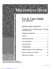 AMANA AMC2206BA Use & Care Manual