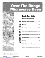 AMANA AMV5206AA Use & Care Manual