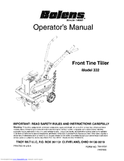 Bolens 332 Operator's Manual