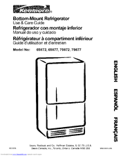 Kenmore 69872 Use & Care Manual