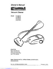 Kenmore 116.21813 Owner's Manual