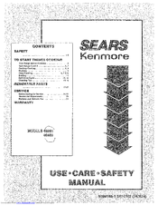 Kenmore 46989 Use Use, Care, Safety Manual