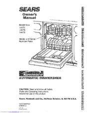Kenmore 14478 Owner's Manual