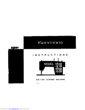 Kenmore 1218 Instructions Manual