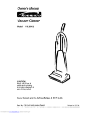 Kenmore 116.38412 Owner's Manual