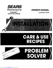 Sears Kenmore Classic 98591 Owner's Manual