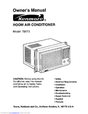 Kenmore 78073 Owner's Manual