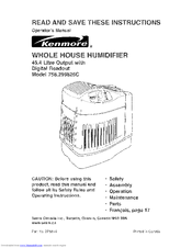 Kenmore 758.299825C Operator's Manual